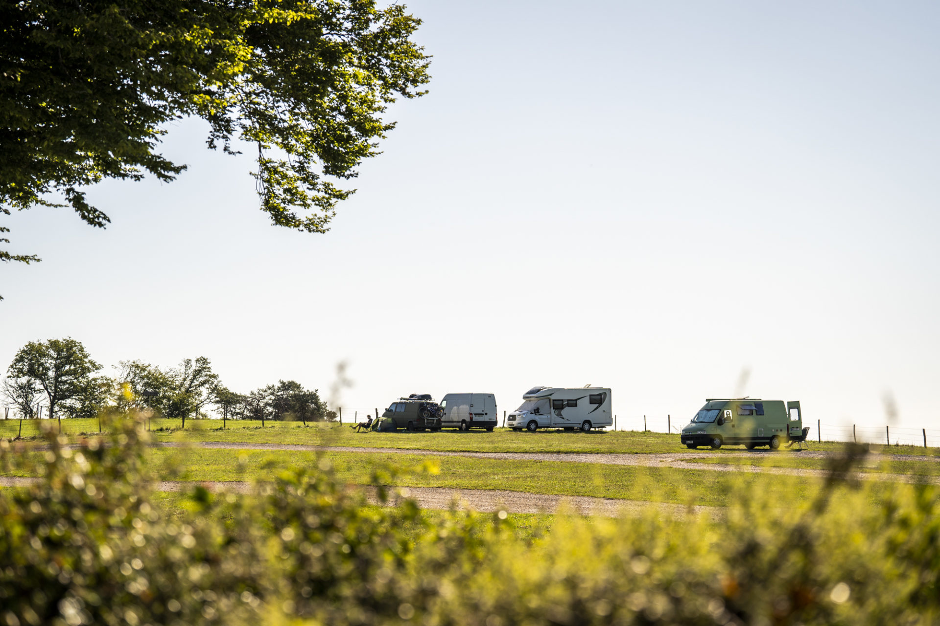 Parking camping car